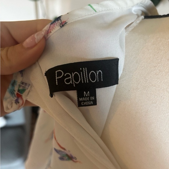 Papillon Colourful Bird Print Dress - Picture 7 of 7